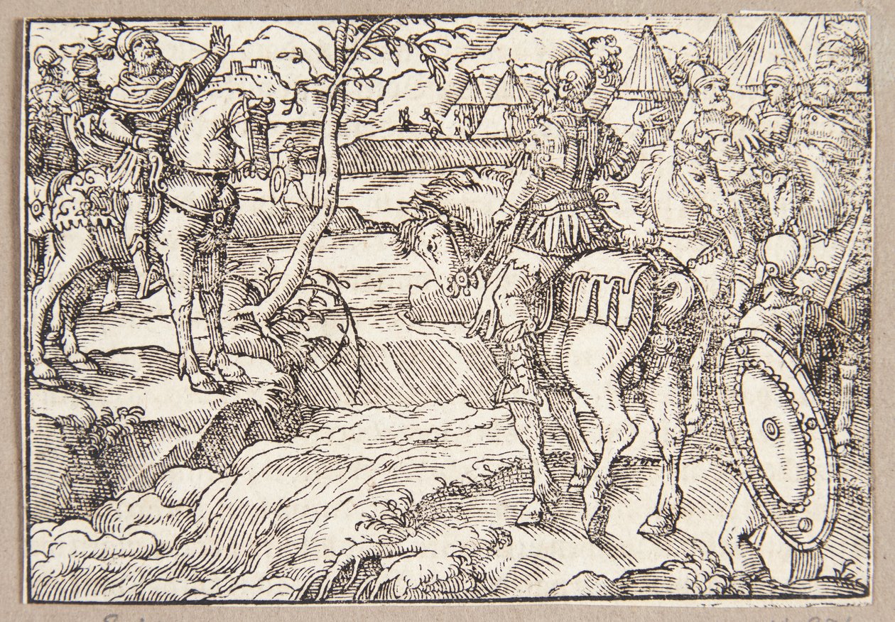 Hannibál és Scipio találkozása alkotó: Tobias Stimmer
