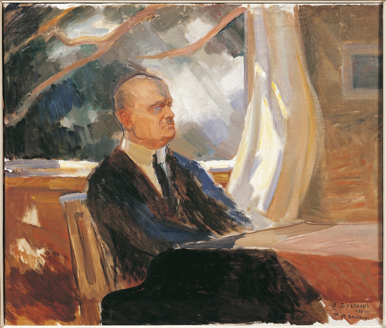 Finnország, Turku, Jean Christian Julius Sibelius portréja alkotó: Toivo Santeri Salokivi