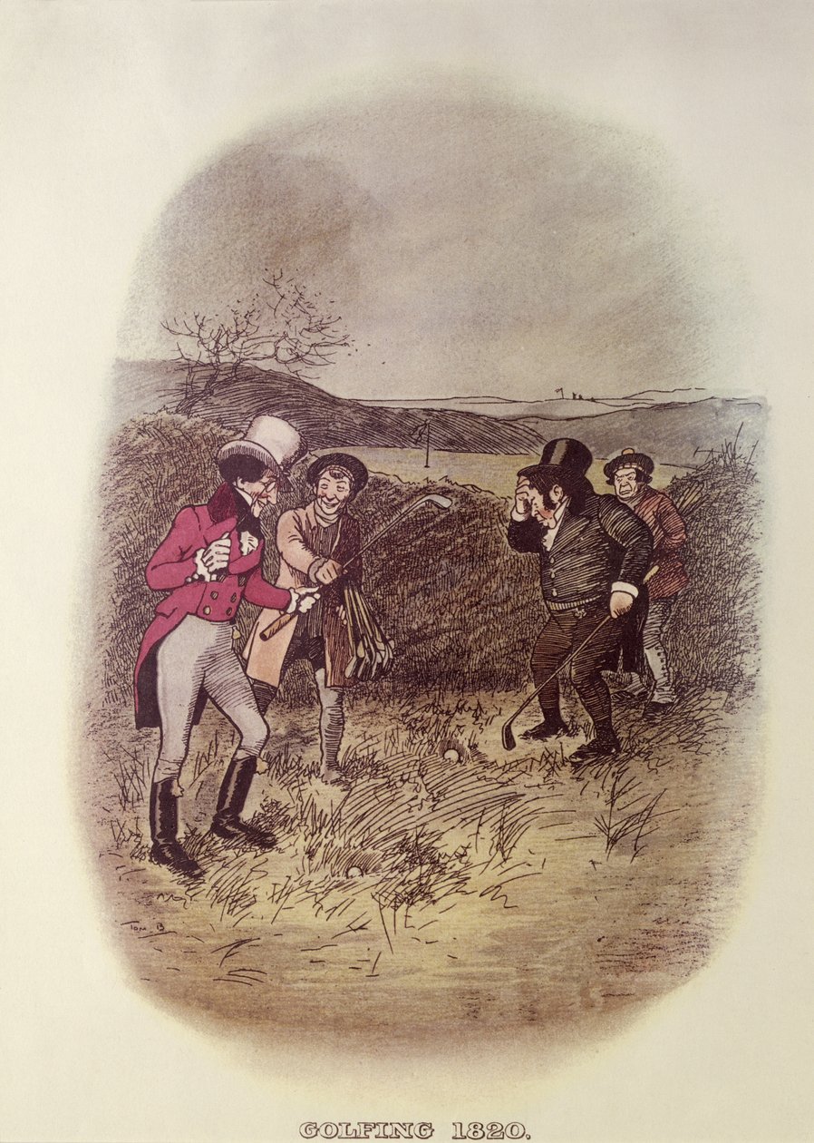 Golfozás, 1820 alkotó: Tom Browne