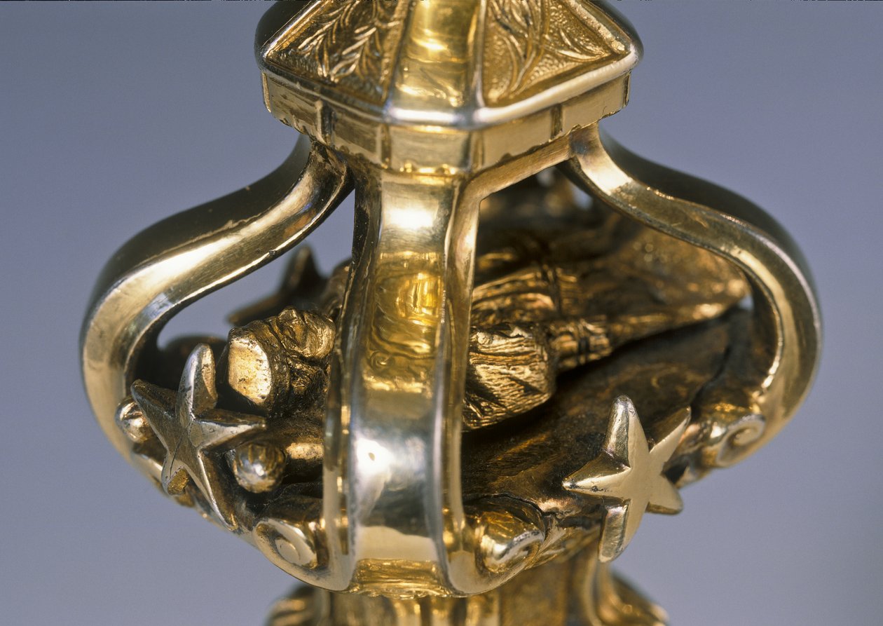 Kehely részlete Nepomuki Szent János holttestének alakjával, 1727-30 ezüst alkotó: Tomáš Drexel