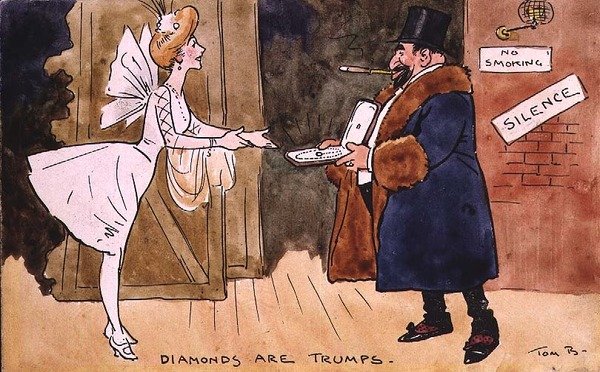 Diamonds are Trumps (toll és tinta és akvarell) alkotó: Tom Browne