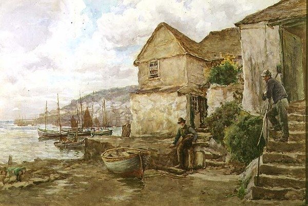 Newlynnél (akvarell) alkotó: Tom Clough