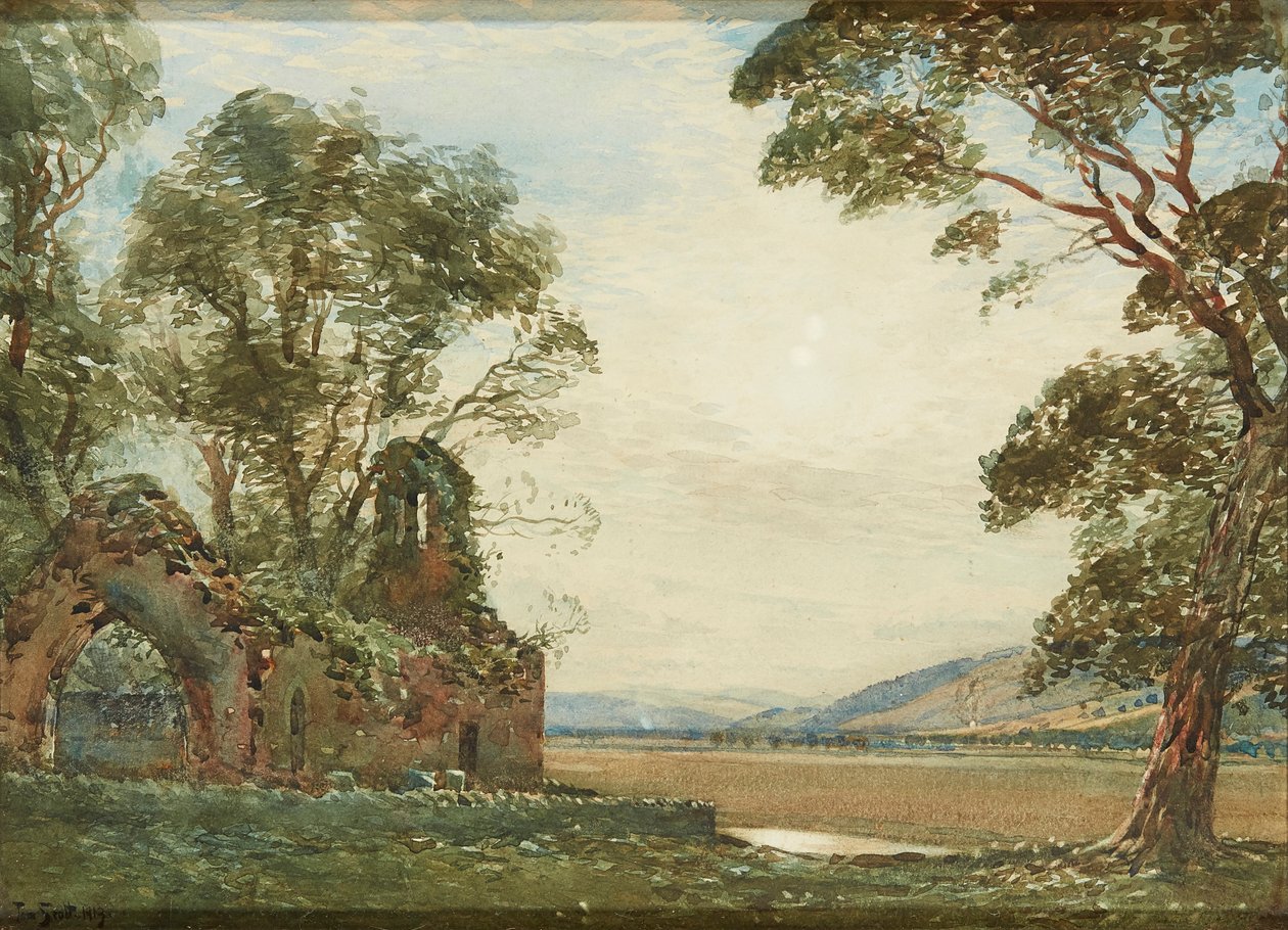 Régi kápolna, Carse of Gowrie (akvarell) alkotó: Tom Scott