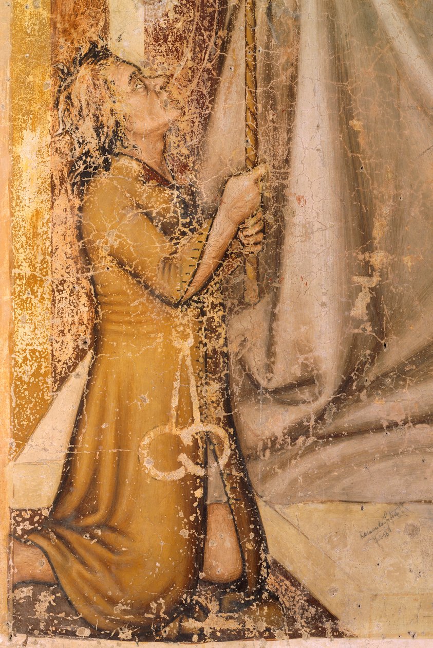 Adományozók ábrázolása, részlet Szent Romualdból, Tommaso da Modena (1326-1379), freskó, San Nicolo templom, Treviso alkotó: Tomaso da (late 15th century) Modena