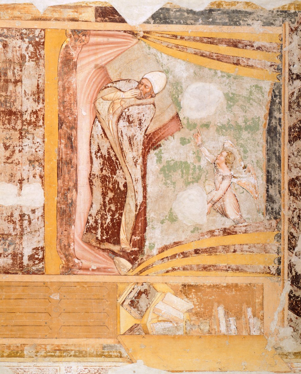 Pápa álma, részlet a Szent Orsolya történeteiből, Tommaso da Modena (1326-1379), freskó, Santa Caterina templom, Treviso alkotó: Tomaso da (late 15th century) Modena