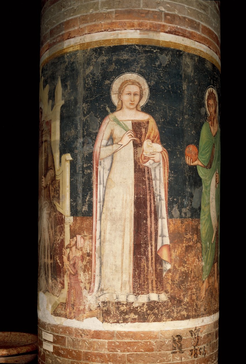 Szent Ágnes (freskó) alkotó: Tomaso da (late 15th century) Modena