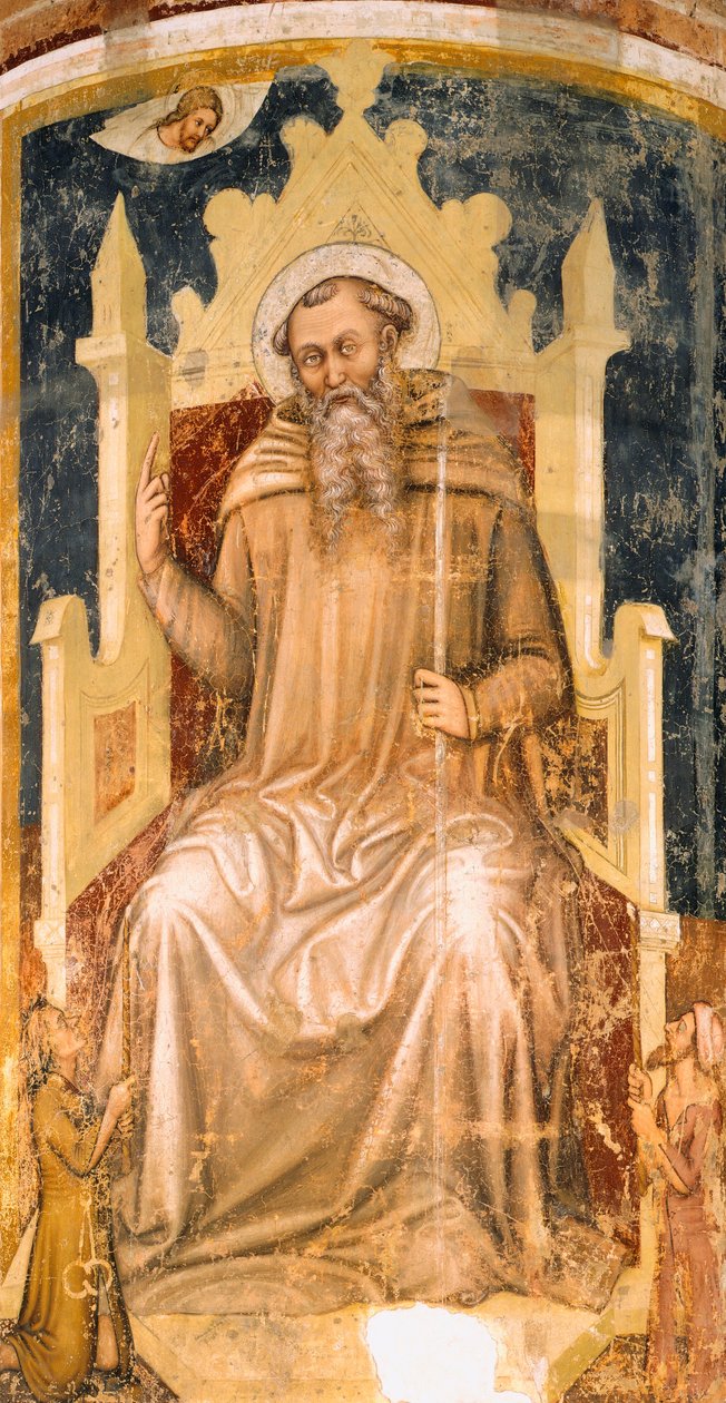 Szent Romuald, Tommaso da Modena (1326-1379), freskó, San Nicolo-templom, Treviso alkotó: Tomaso da (late 15th century) Modena
