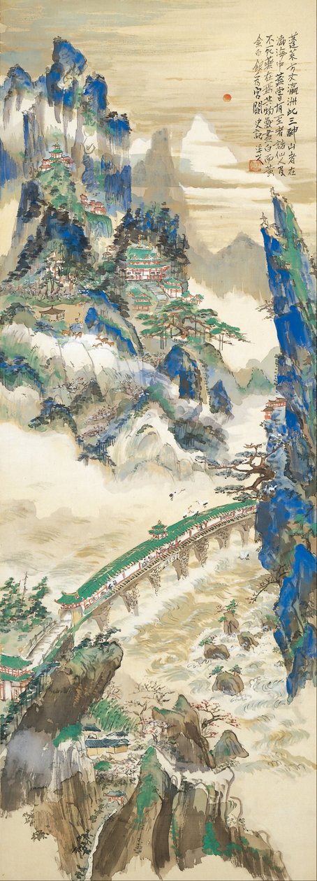 Penglai -hegy (Halhatatlanok hegye) alkotó: Tomita Keisen