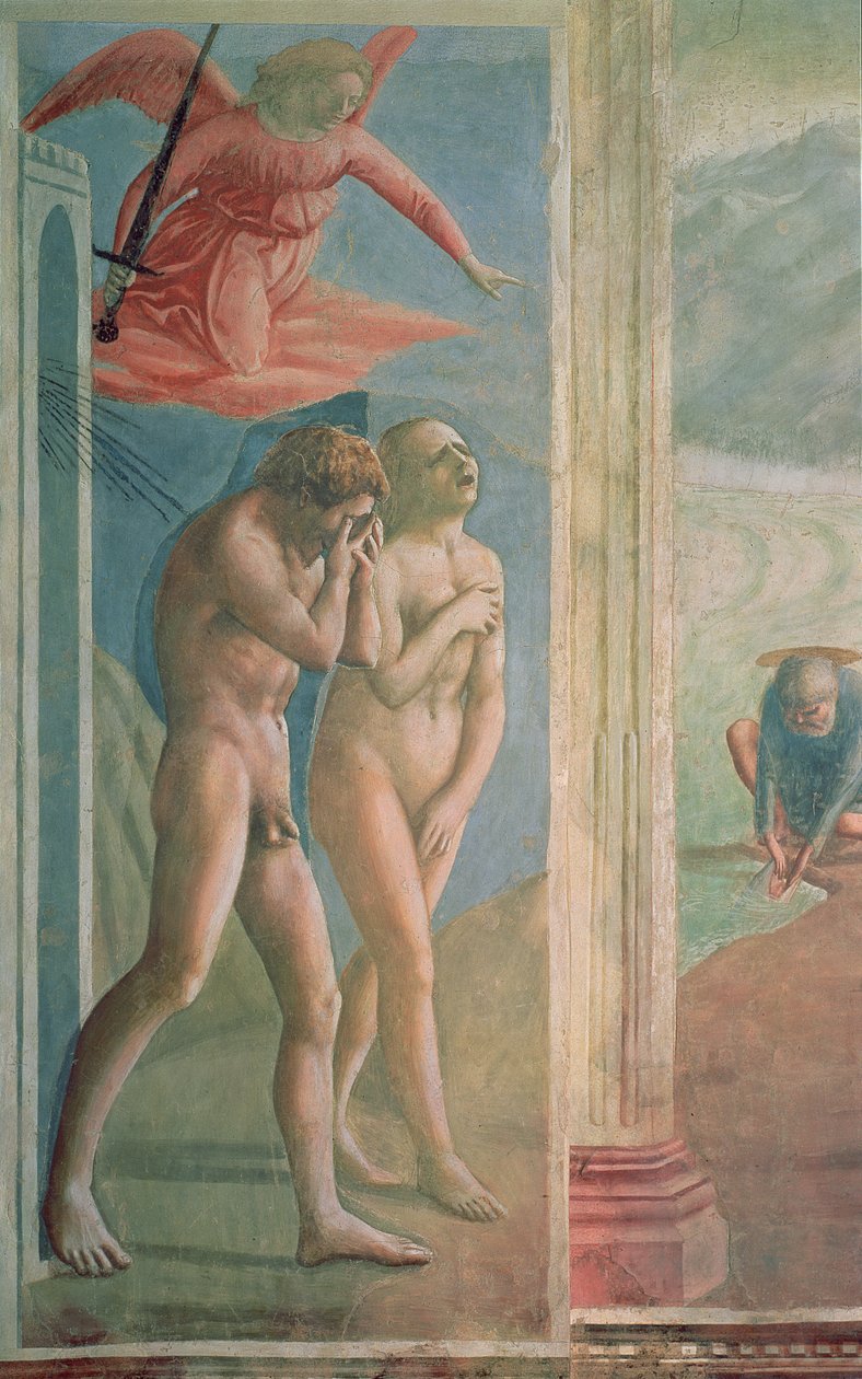 Ádám és Éva száműzték a Paradicsomból, 1427 körül (a helyreállítás után) (lásd még: 200134 és 428037) alkotó: Tommaso Masaccio