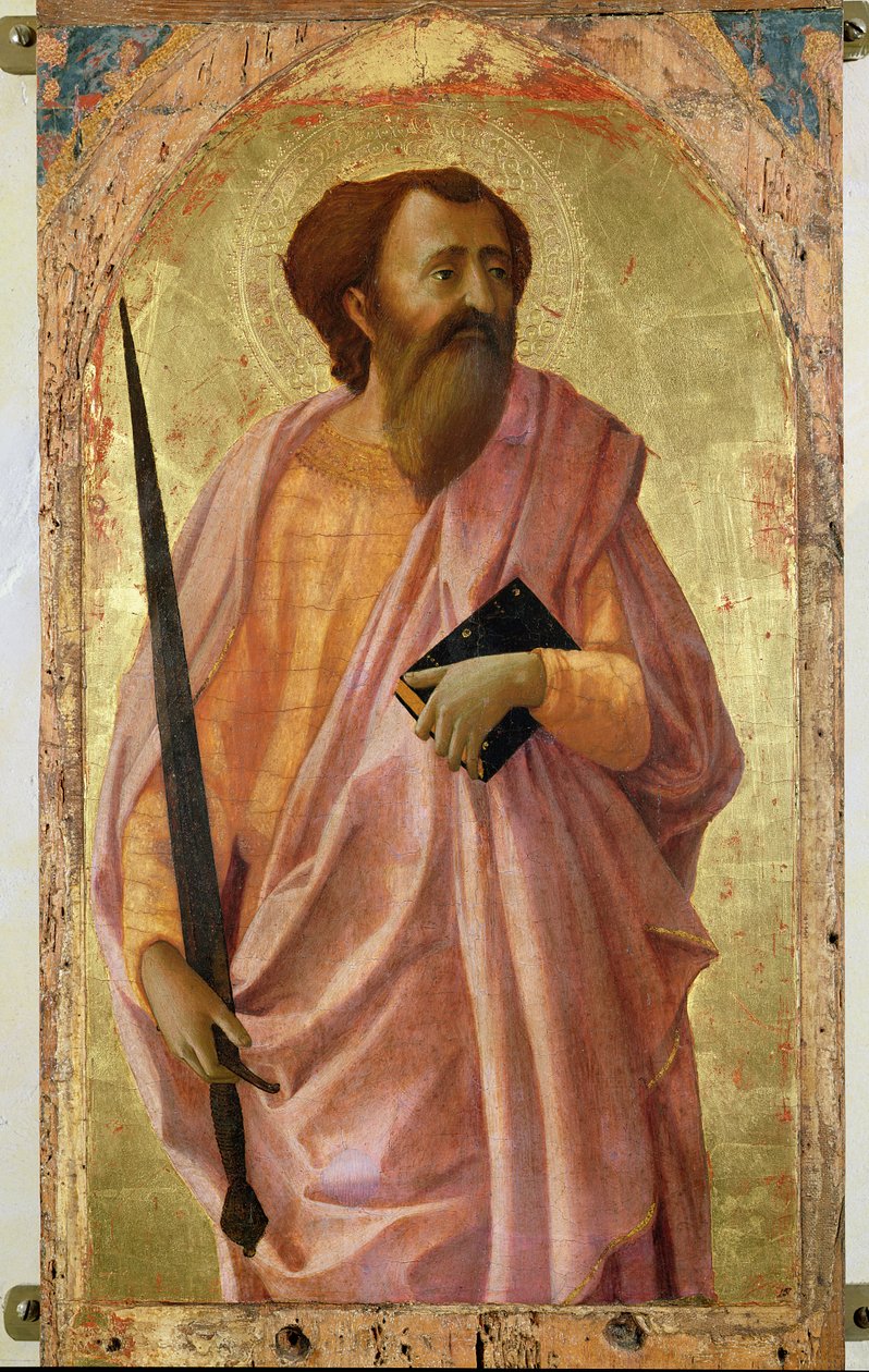 Szent Pál, 1426 (tempera, tábla) alkotó: Tommaso Masaccio