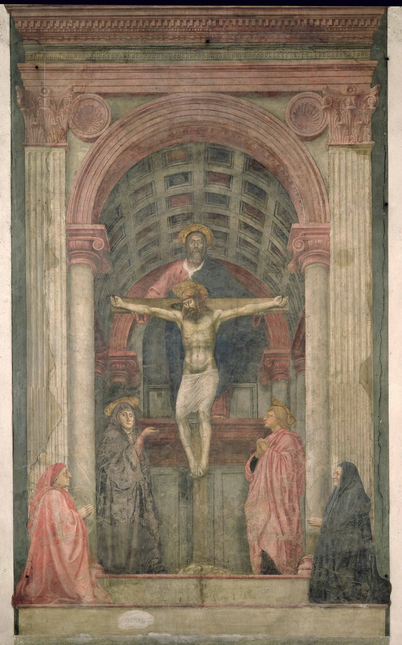 A Szentháromság, 1427-28 (részlet) alkotó: Tommaso Masaccio