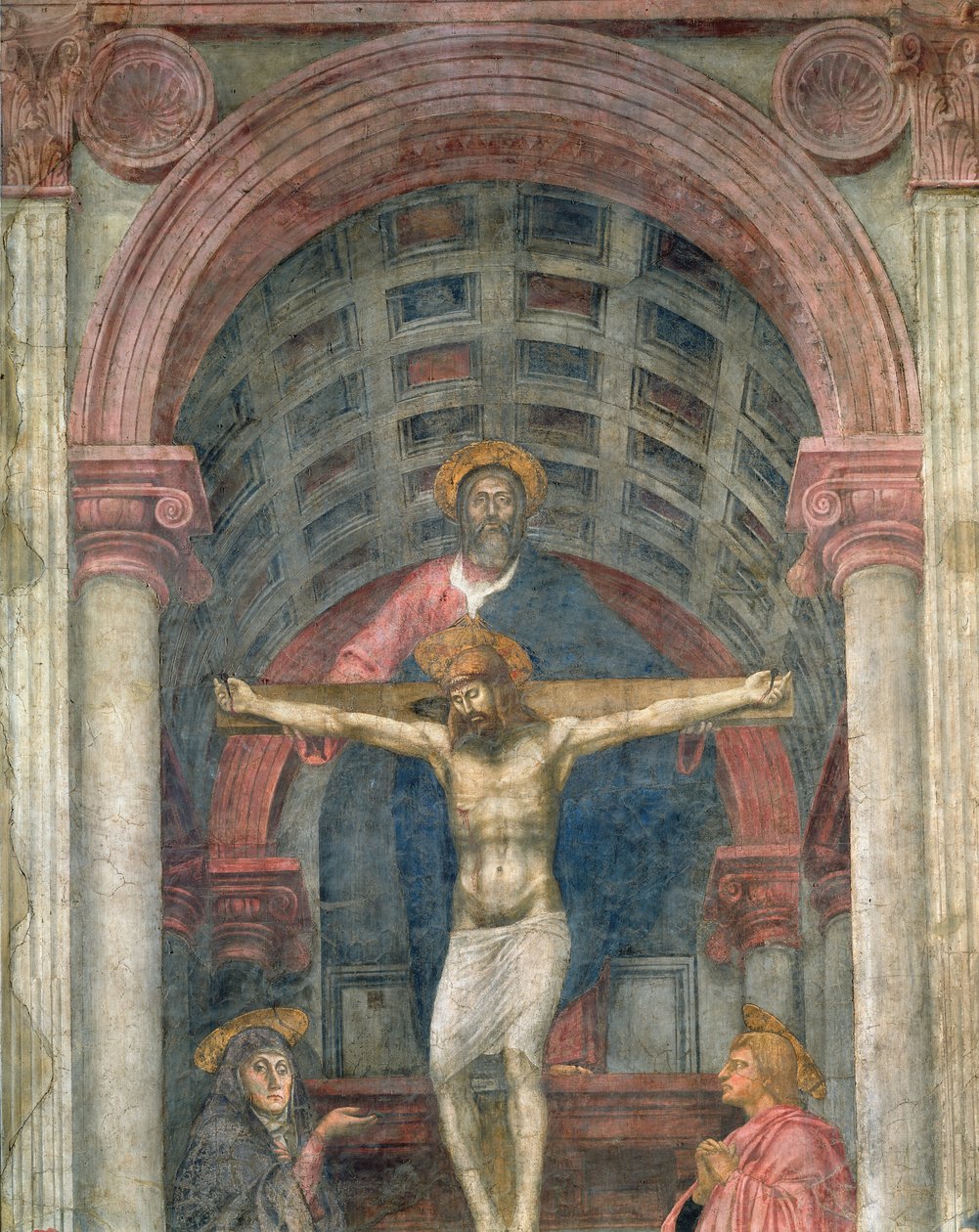 A Szentháromság, 1427-28 (részlet) alkotó: Tommaso Masaccio