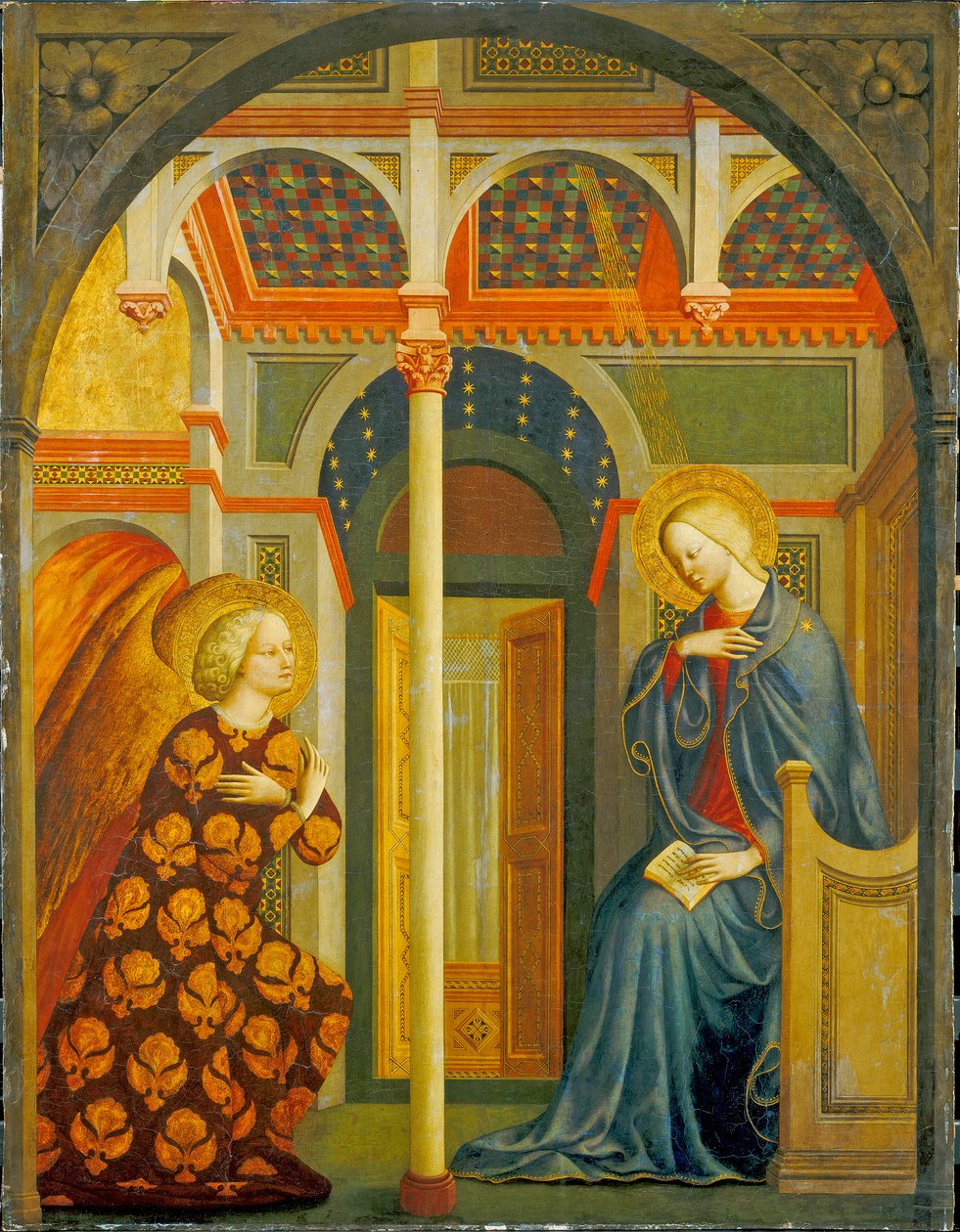 Az örömhírdetés, 1423-24 körül (tempera, tábla) alkotó: Tommaso Masolino da Panicale
