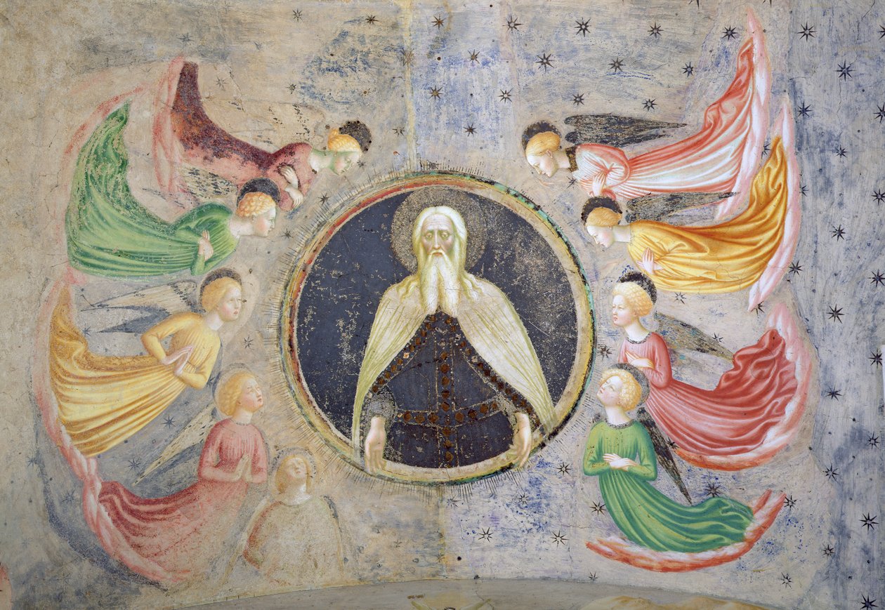 Az Örök Atya angyalokkal körülvéve alkotó: Tommaso Masolino da Panicale
