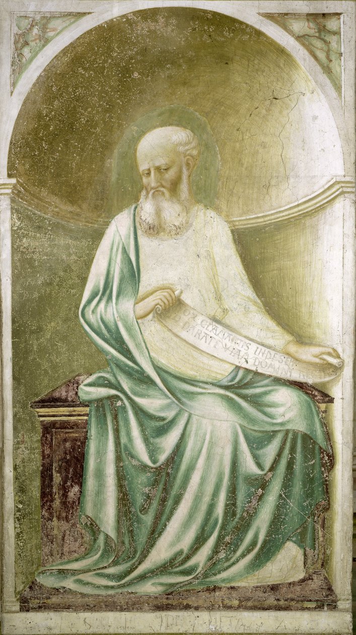Ézsaiás próféta, az apszis intradósából alkotó: Tommaso Masolino da Panicale