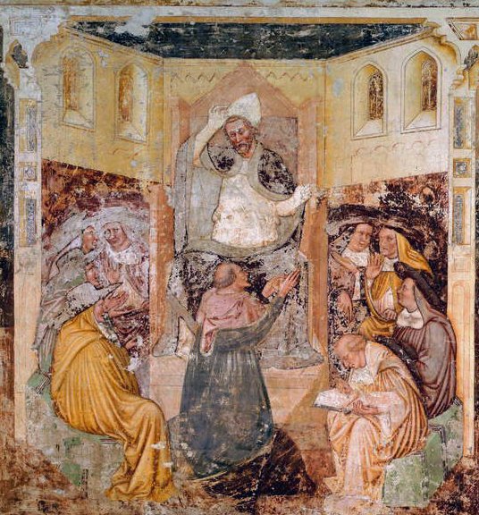 A pápa lemondását, Szent Orsolya életéből alkotó: Tommaso da Modena Tommaso da Modena