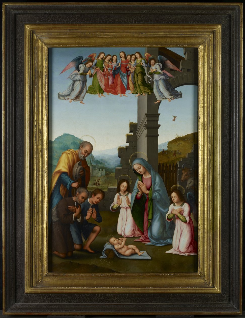 A Pásztorok imádása, 1520-40 alkotó: Tommaso di Stefano attr. to Lunetti