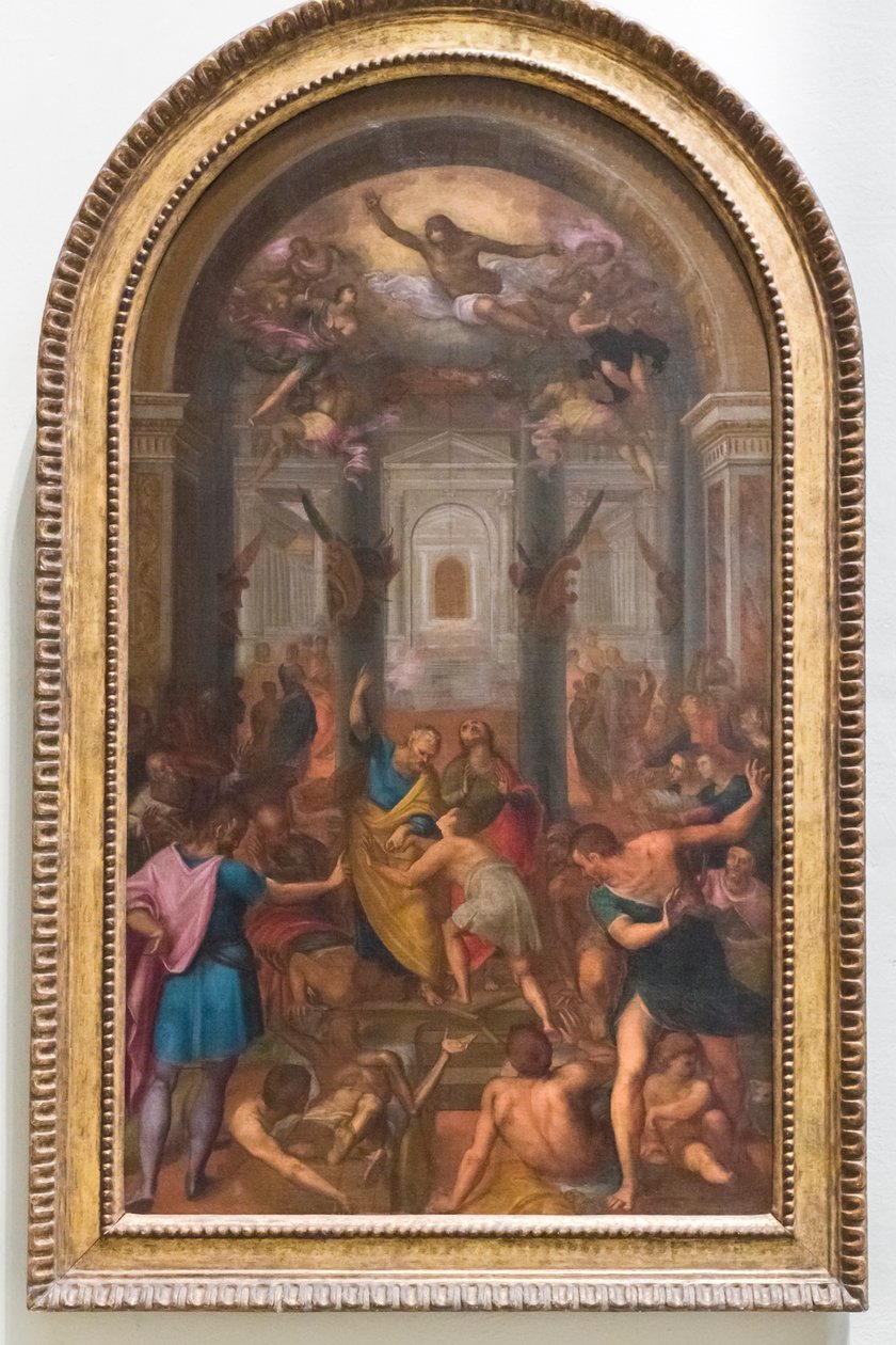 Szent Péter árnyékának csodája, 1530-1602 körül (festmény) alkotó: Tommaso Laureti