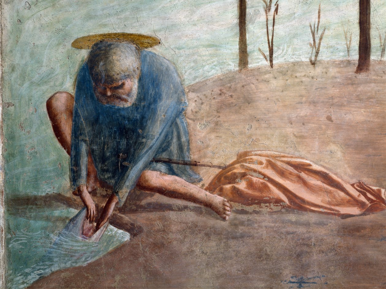 Péter kihúzza az érmét a halból, Santa Maria del Carmine alkotó: Tommaso Masaccio