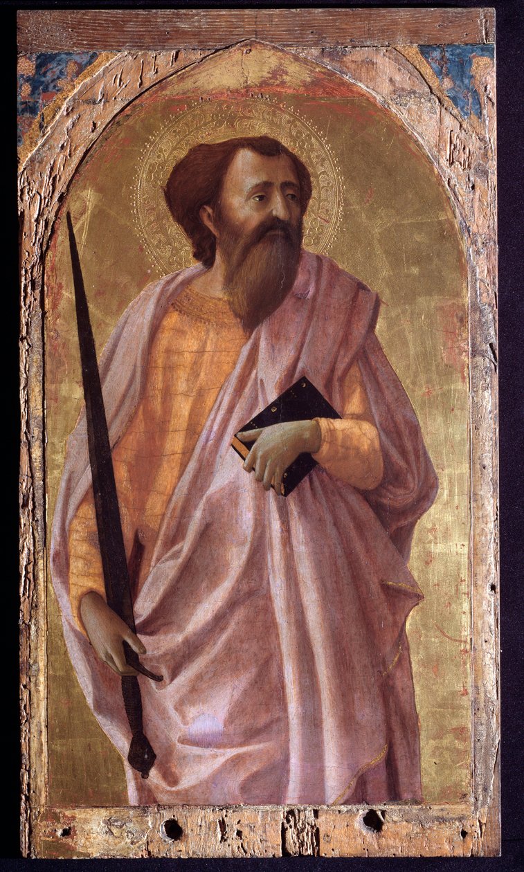 Szent Pál - tempera panelen alkotó: Tommaso Masaccio