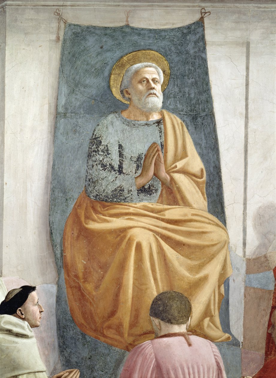 Szent Péter, Antiókhia első püspöke, 1427 körüli részlet a 63302-es freskóról alkotó: Tommaso Masaccio