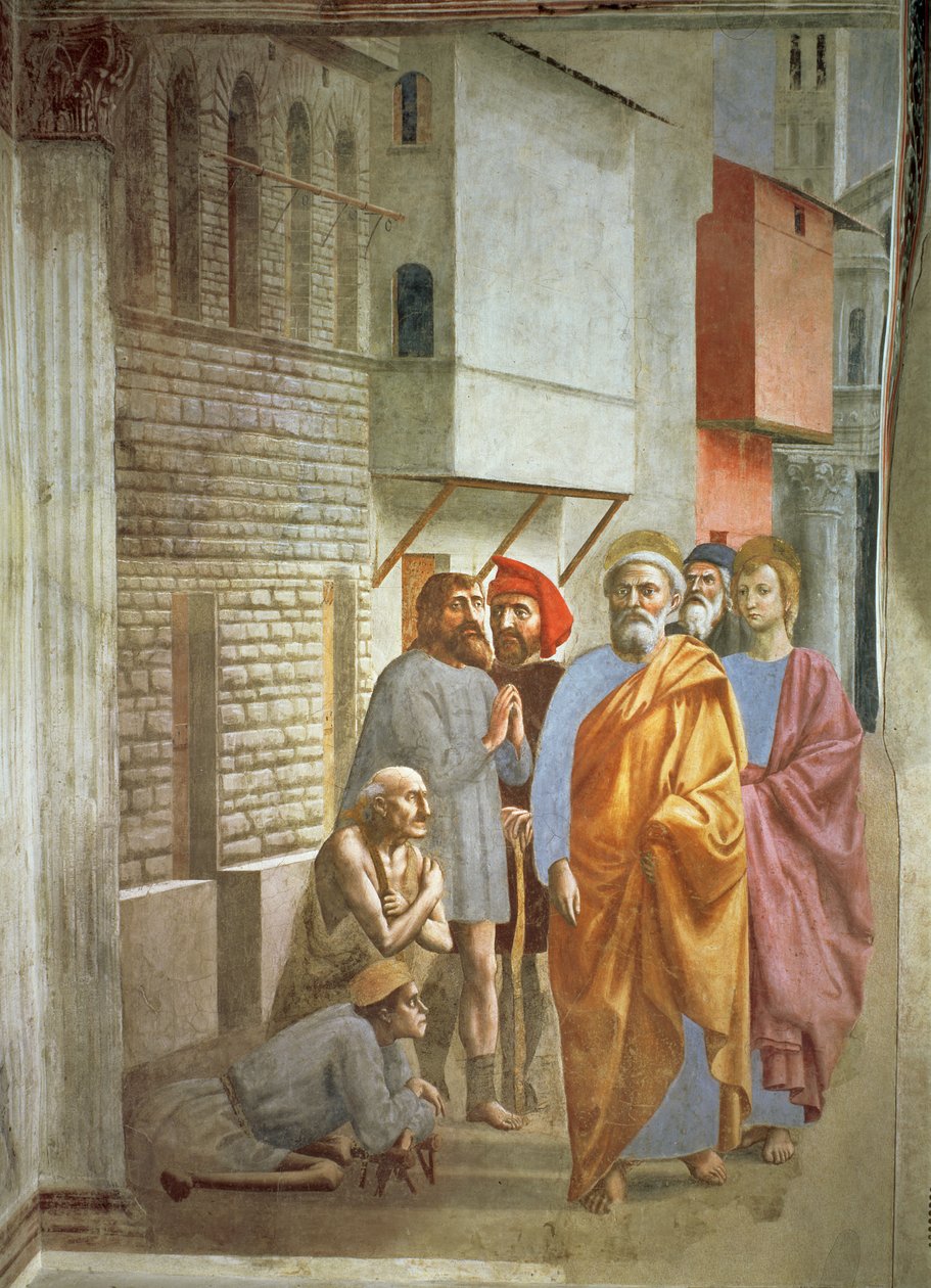 Árnyékával gyógyító Szent Péter, 1427 körül alkotó: Tommaso Masaccio