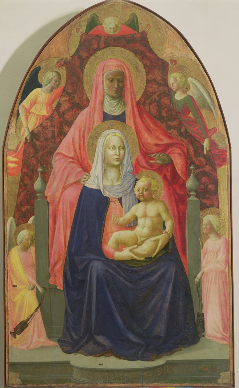 Szűz és gyermek Szent Annával, 1424 (tempera a panelen) alkotó: Tommaso Masaccio