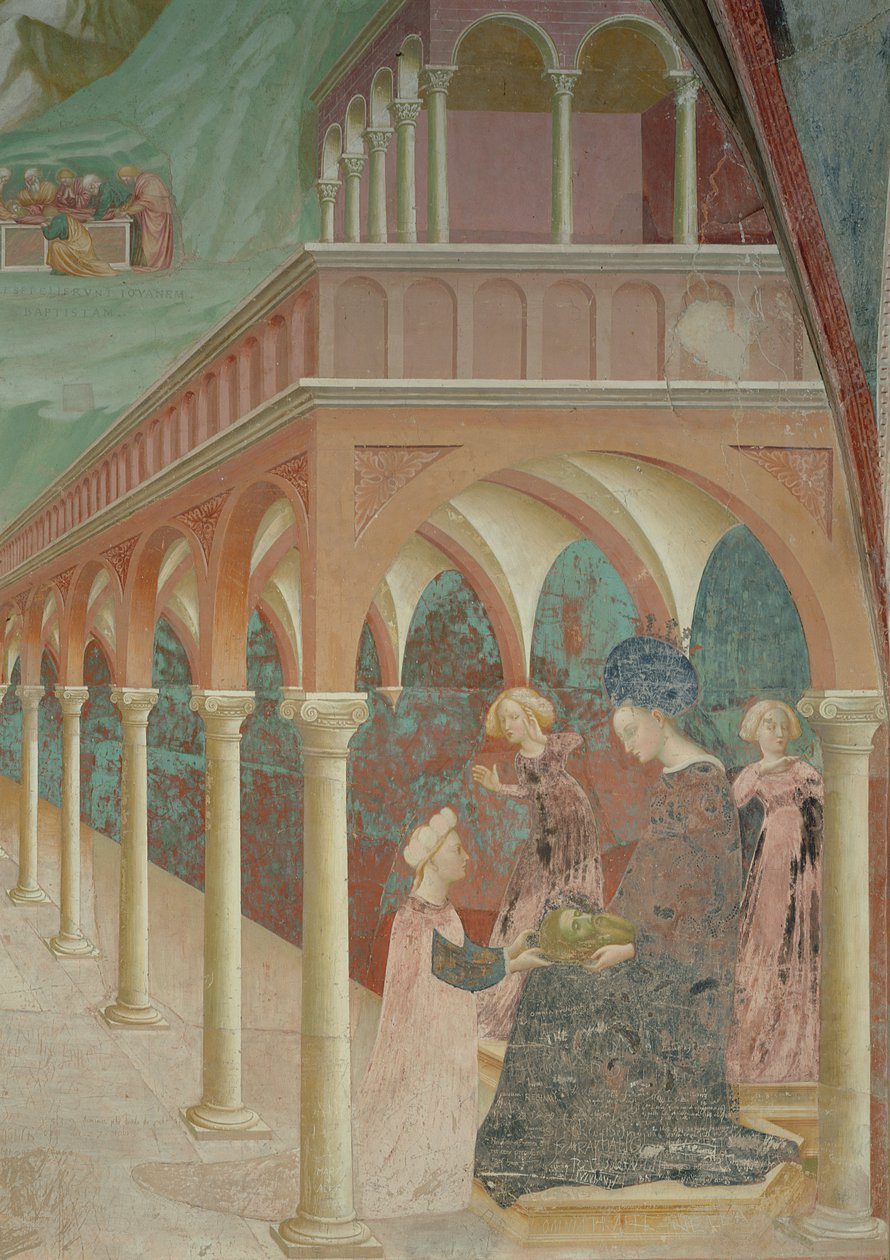 Salome átadja Keresztelő János fejét anyjának, Heródiásnak, 1435 alkotó: Tommaso Masolino da Panicale