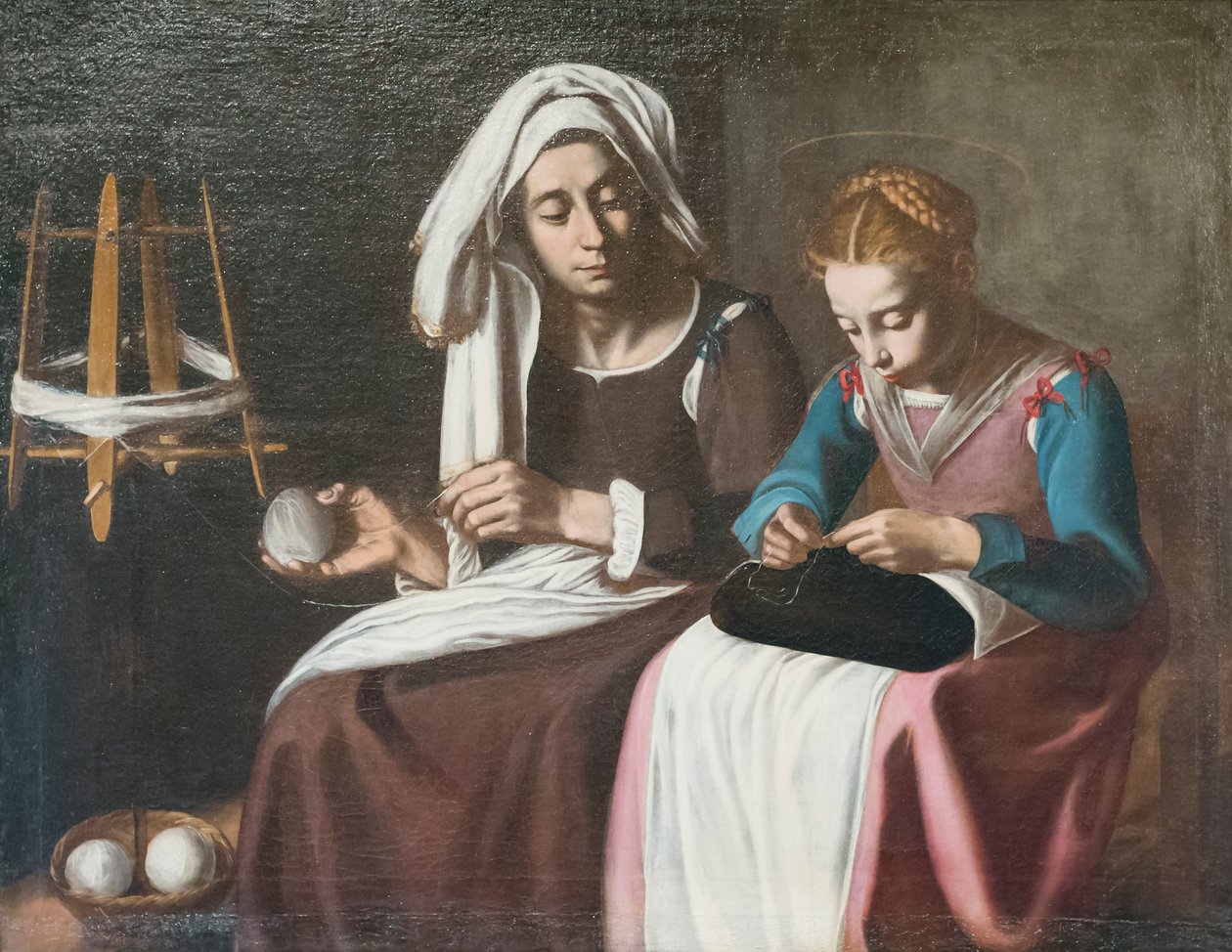 Madonna és Szent Anna római iskola, Tommaso Salini nevéhez fűződik alkotó: Tommaso Salini