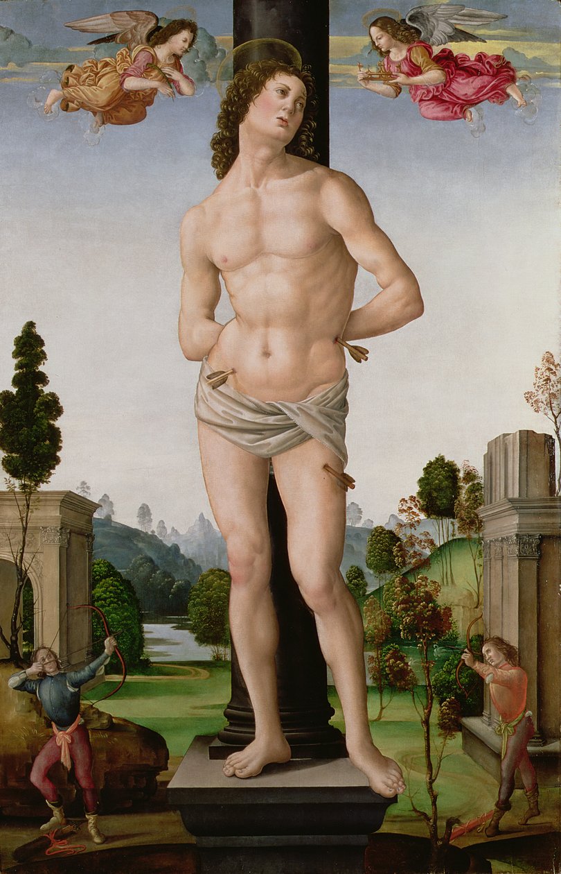Szent Sebestyén vértanúsága, 1490-95 körül alkotó: Tommaso di Piero