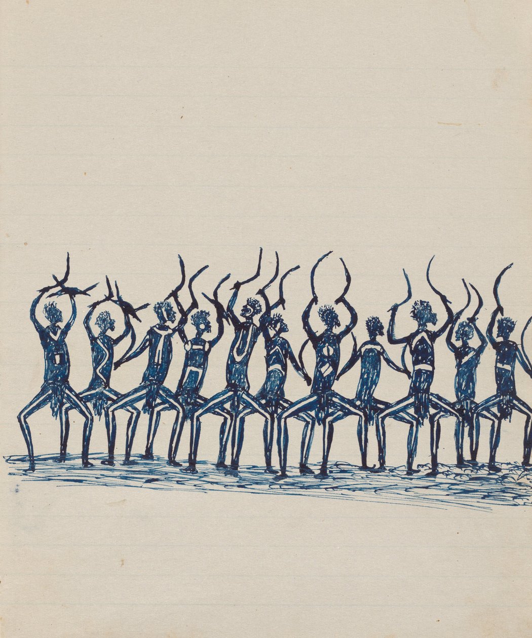 Kwat Kwat emberek - (Corroboree) Vázlatfüzet főleg az őslakosok és fehérek tevékenységéről alkotó: Tommy McRae
