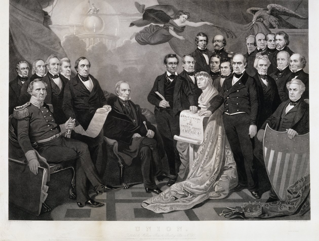 Unió, c. 1861 (metszet szőtt papírra) alkotó: Tompkins Harrison (after) Matteson