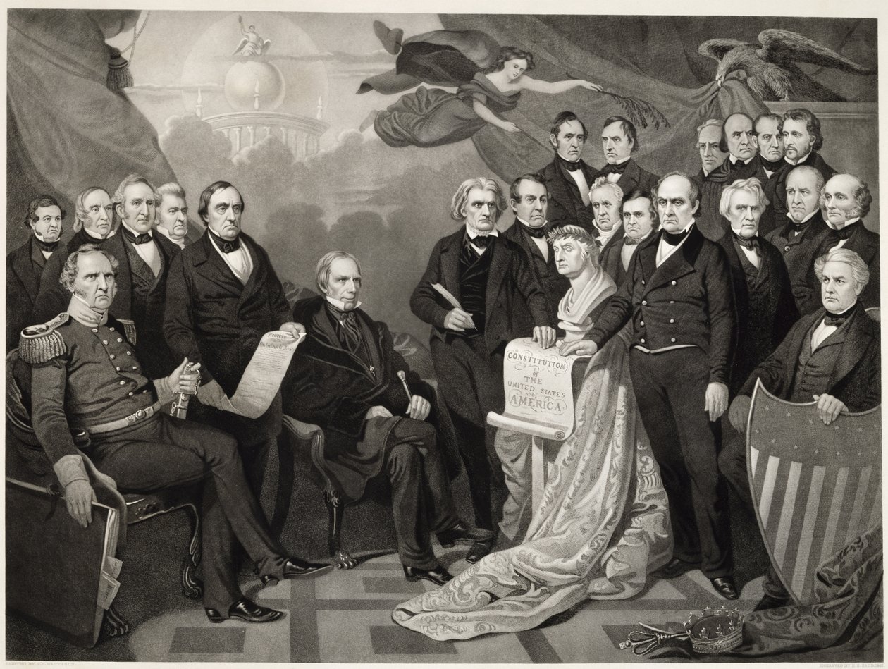 Unió, 1852 (metszet szőtt papírra) alkotó: Tompkins Harrison after Matteson