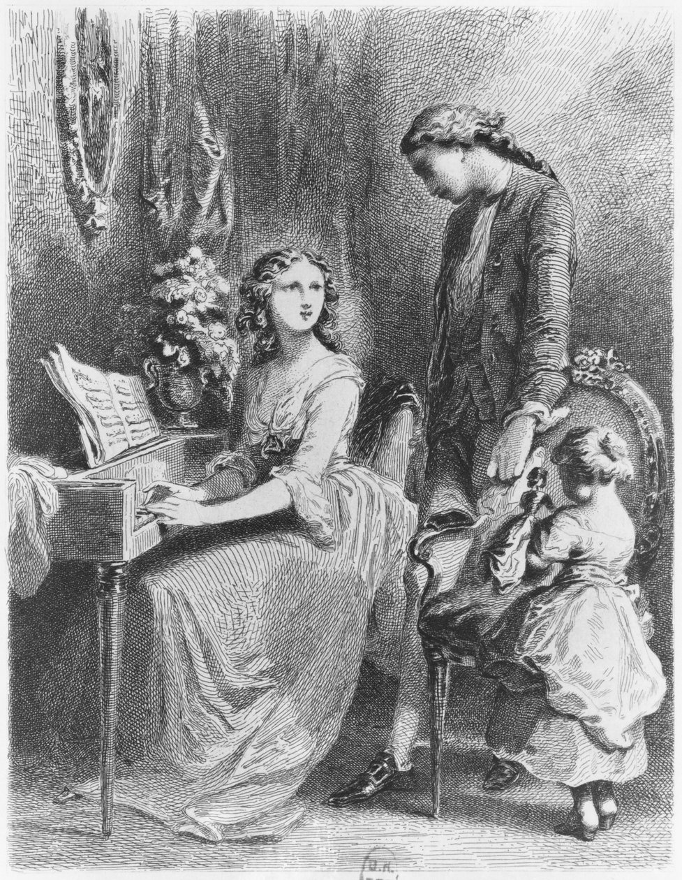 Illusztráció Johann Wolfgang Goethe (1749-1832) Werther fájdalmai című művéből alkotó: Tony Johannot