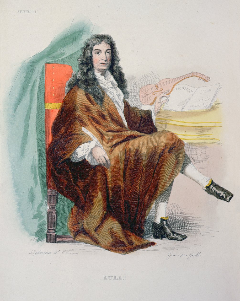 Jean-Baptiste Lully (1632-87), 1841 alkotó: Tony Johannot