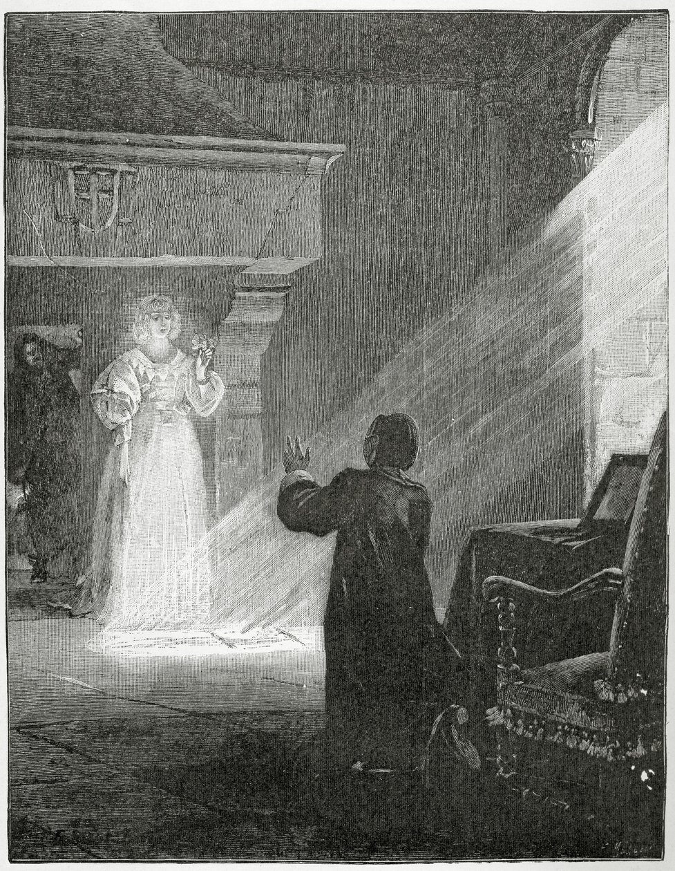 Az ember a vasmaszkban, 19. század (bw-metszet) alkotó: Tony Robert Fleury