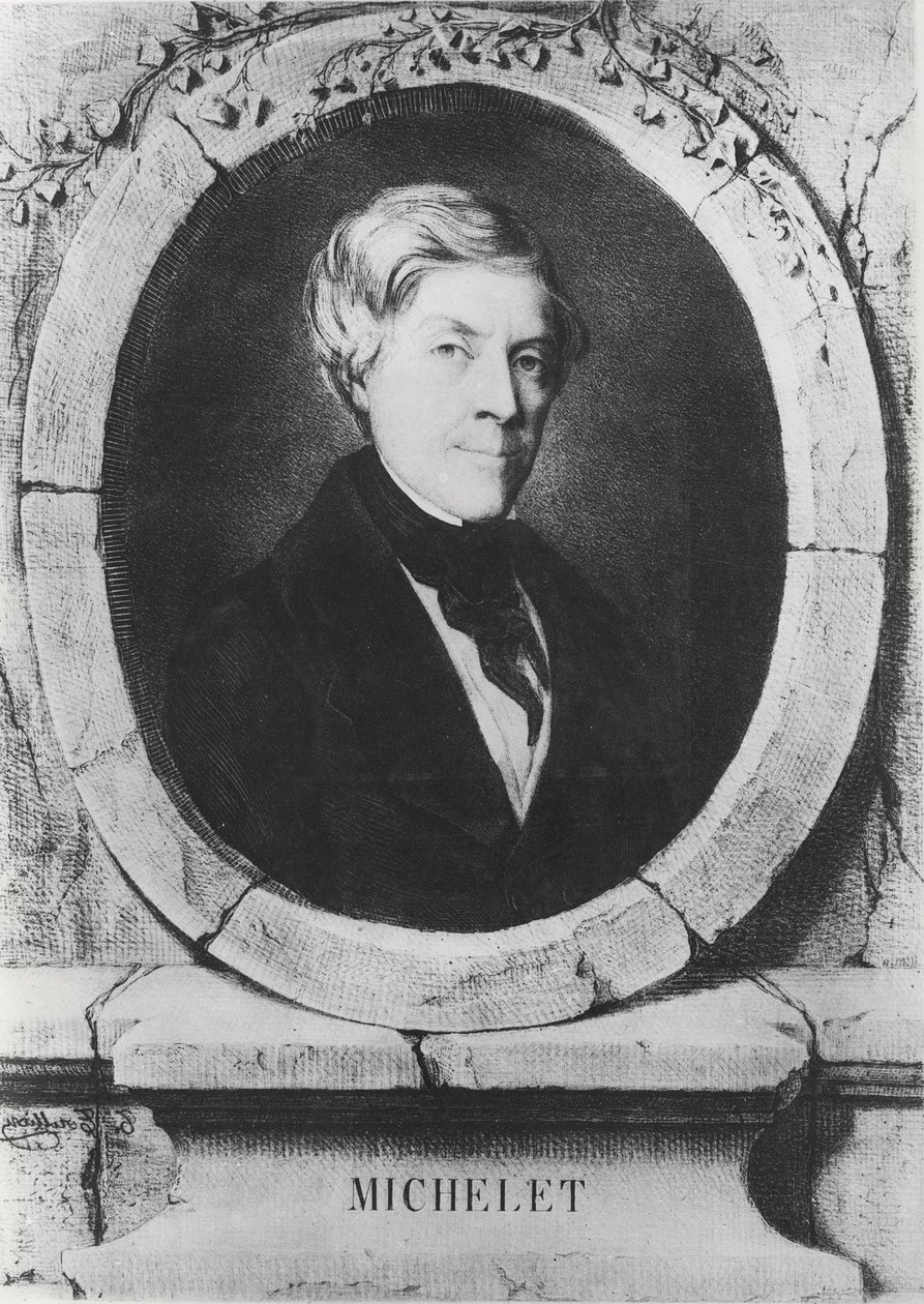 Jules Michelet portréja, 1843 alkotó: Tony Toullion