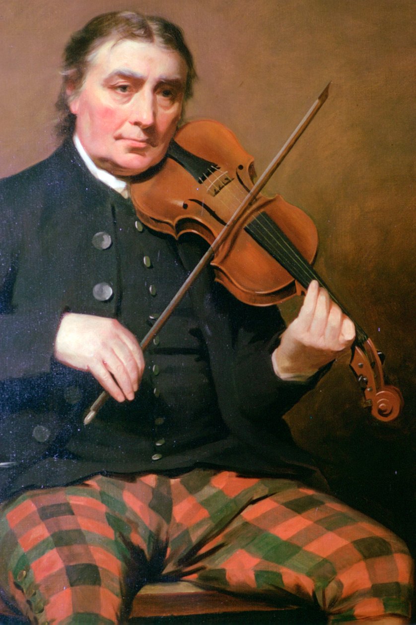 Niel Gow portréja, Blair Castle, Blair Atholl, Perthshire, Skócia. alkotó: Tony Evans