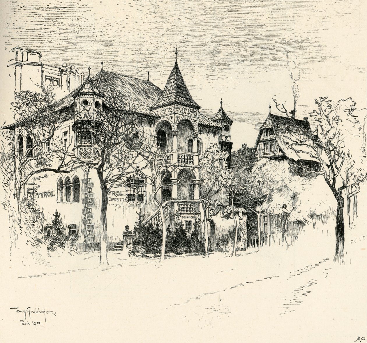 Chateau Tyrolen, Tony Grubhofer, 1900. alkotó: Tony Grubhofer