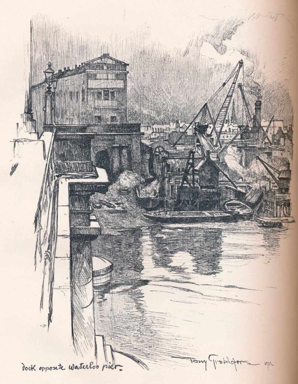 Dokk a Waterloo mólóval szemben, c1902 alkotó: Tony Grubhofer