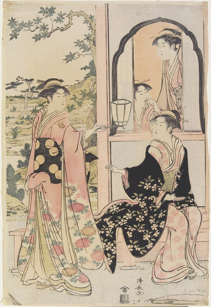 Férfiak feketében, Férfiak feketében, Férfiak feketében, Férfiak Feketeben, Férfiak Feketeben, Férfiak Feketeben, Férfiak Feketeben, 1785 alkotó: Torii Kiyonaga