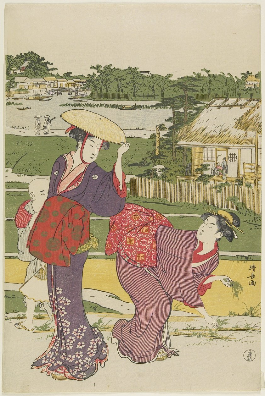 Kirándulás Muko_jimában, 1787 alkotó: Torii Kiyonaga