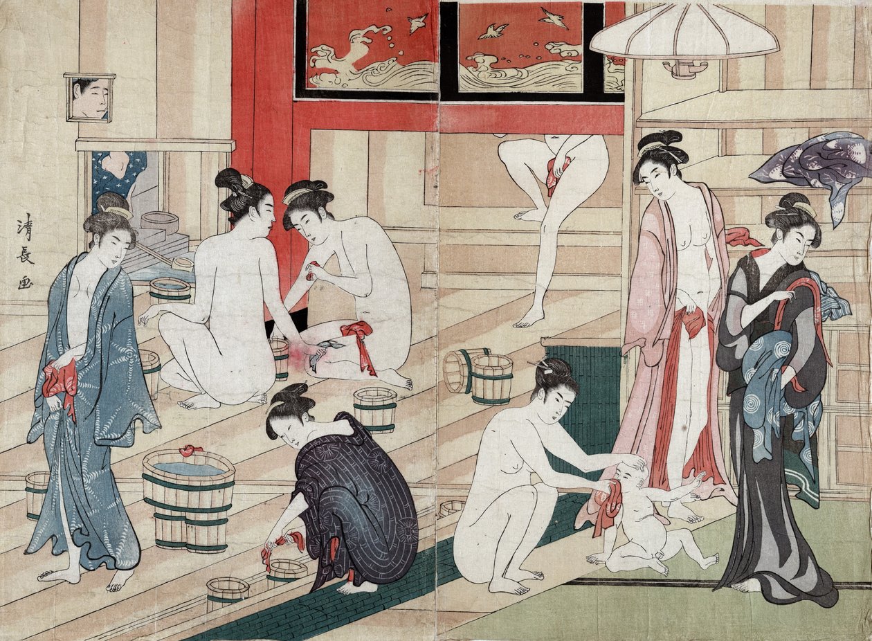 Közfürdő, 1780 alkotó: Torii Kiyonaga