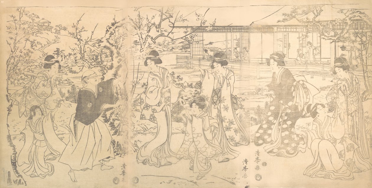 Jelenet a 47 hűséges kiskereskedő Chushingura Vendetta-jából, kb. 1820. alkotó: Torii Kiyomine