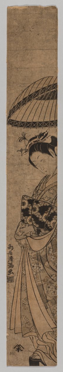 Egy gyönyörű nő, 1735-1785. alkotó: Torii Kiyomitsu