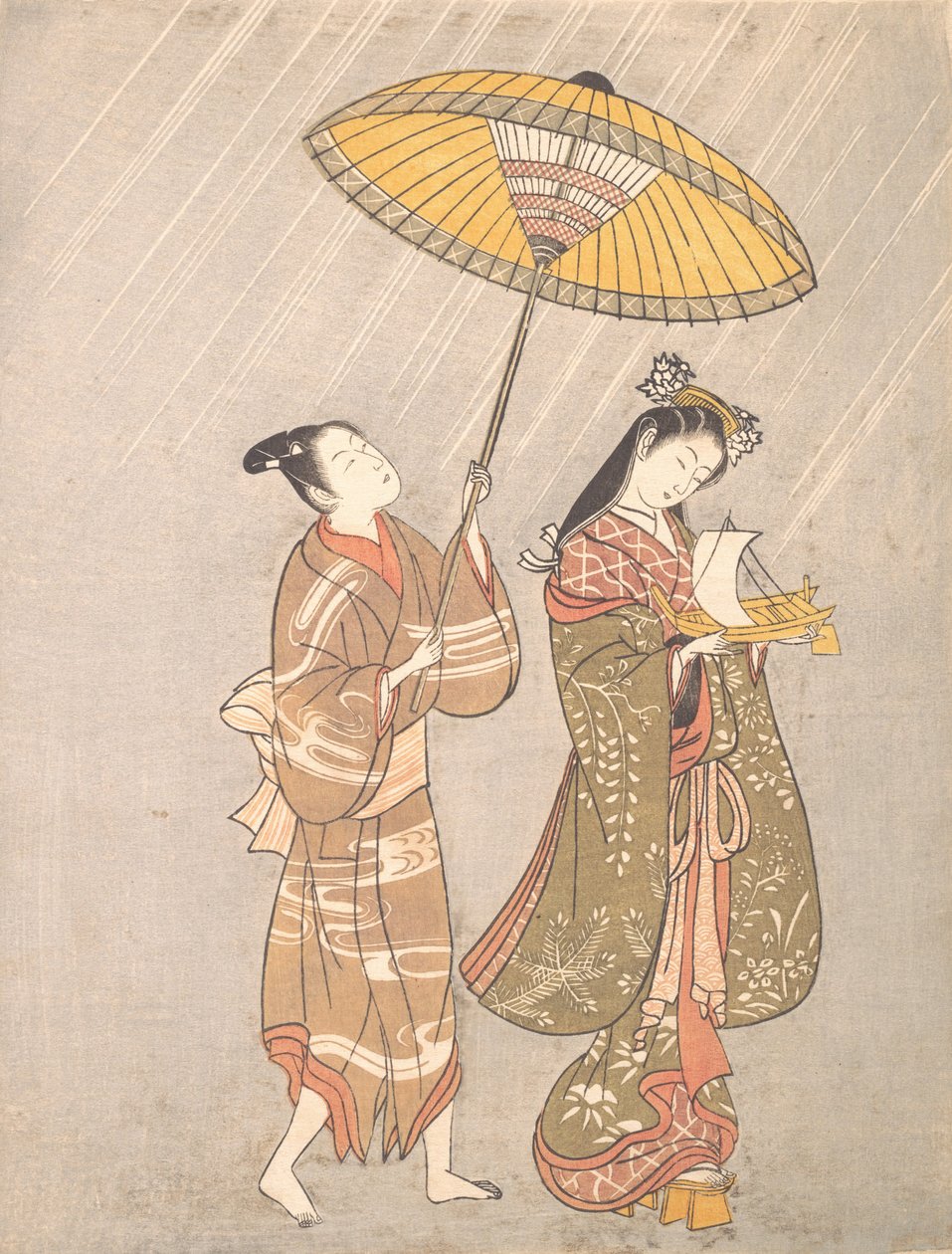 Komachi Praying for Rain, kb. 1765... alkotó: Torii Kiyomitsu.