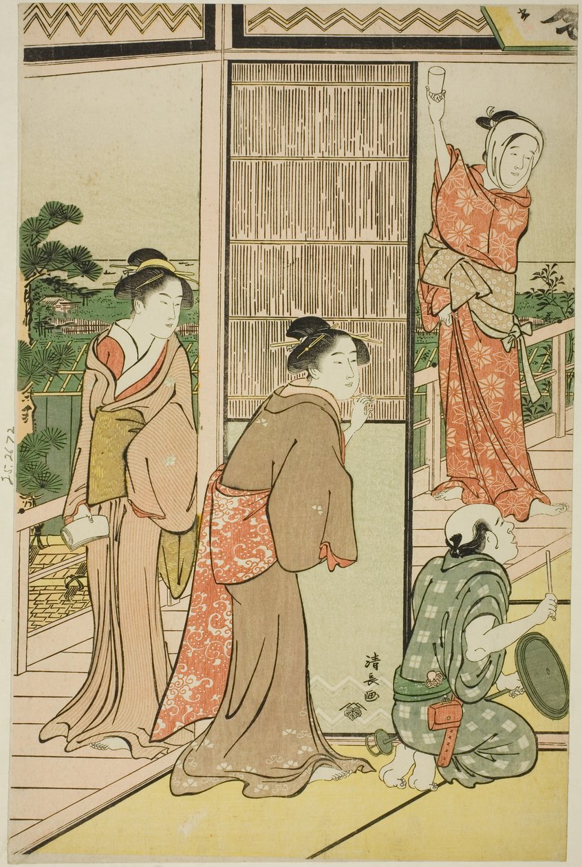 Buli a Shinagawa Pleasure Quarters-ben alkotó: Torii Kiyonaga