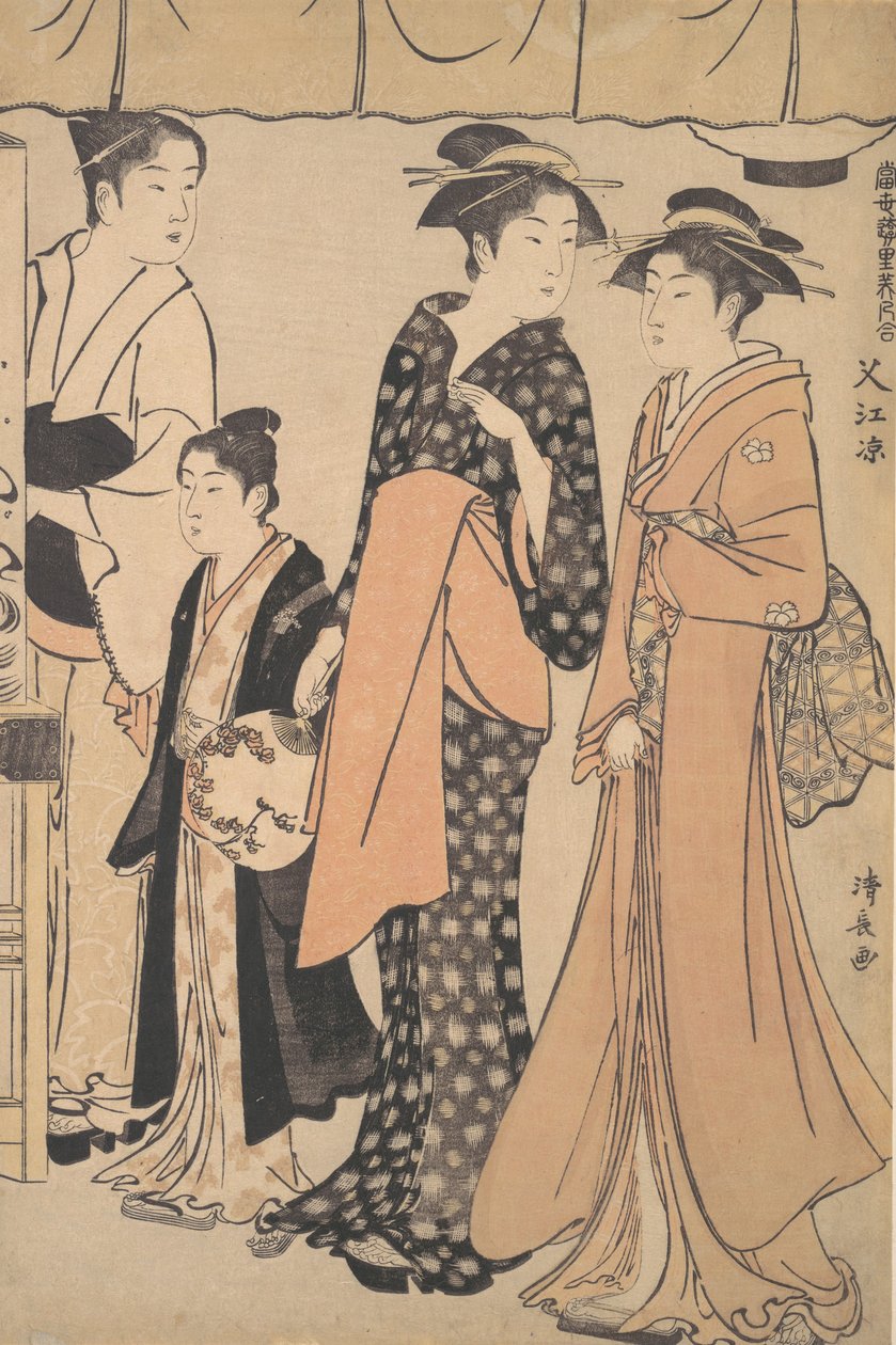 Lehűlés Nakazuban, 1782. alkotó: Torii Kiyonaga