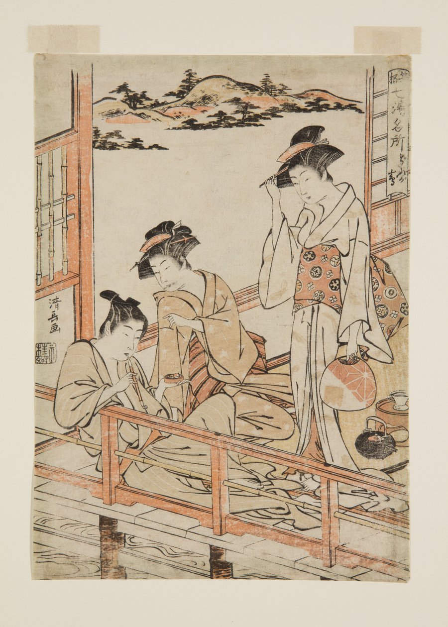 D?gashima (színes fatömbnyomat) alkotó: Torii Kiyonaga