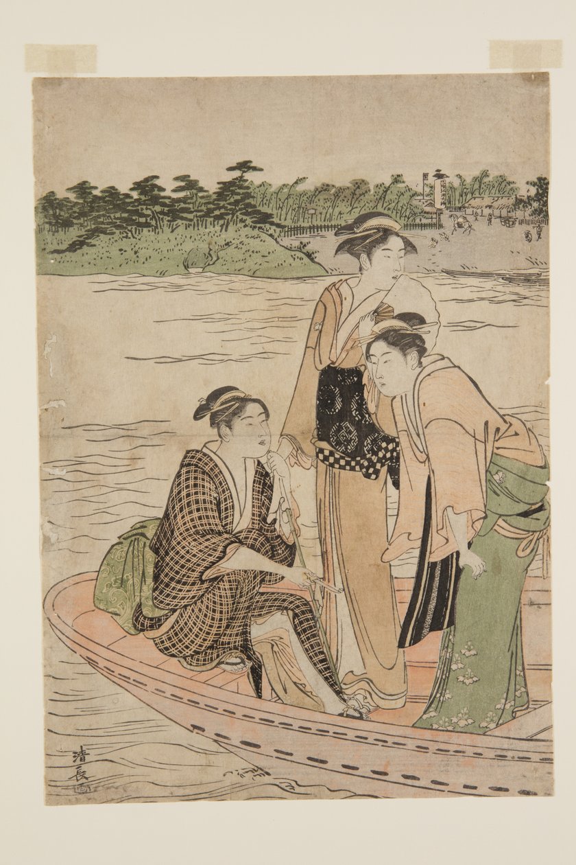 Komp Rokugban? River (színes fatömbnyomat) alkotó: Torii Kiyonaga